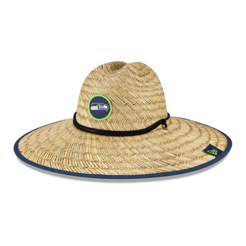 NFL Seattle Seahawks Official Summer Sideline (IZB3510) - Blue New Era Straw Hats